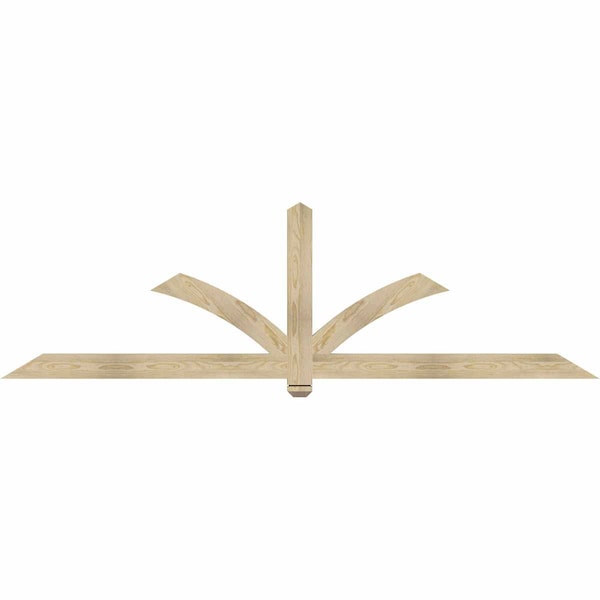 Ekena Millwork Redmond Rough Sawn Timber Gable Bracket, Douglas Fir, 96"W x 28"H x 2"D x 4"F, 7/12 Pitch GBW096X28X0204RED00RDF - main